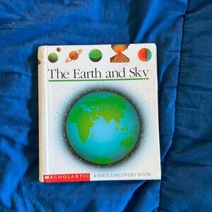 Scholastic Earth and Sky Spiral Notebook with Blue and Tan Cover